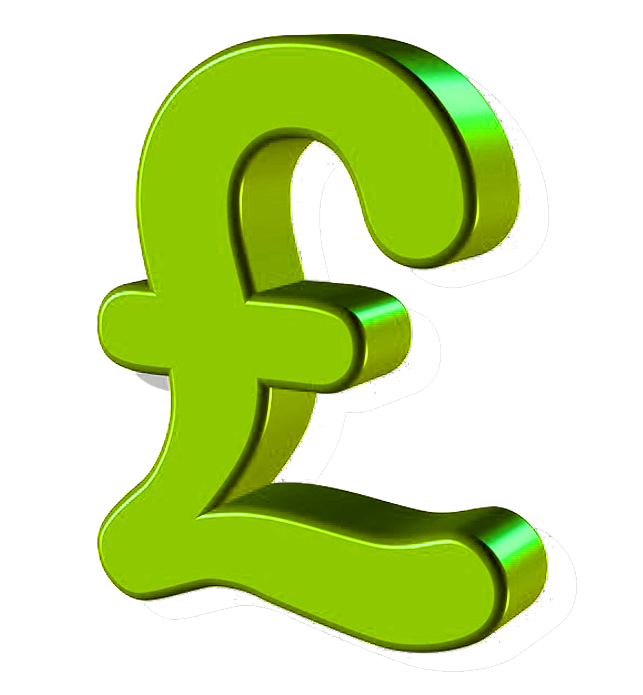 Bright Green Pound sign