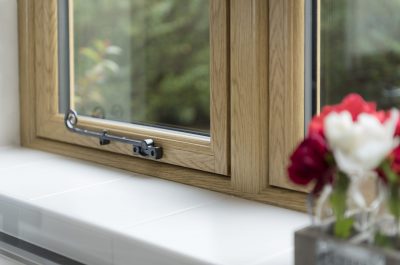 Internal View of a Flush Sash English Oak UPVc Cottage Window